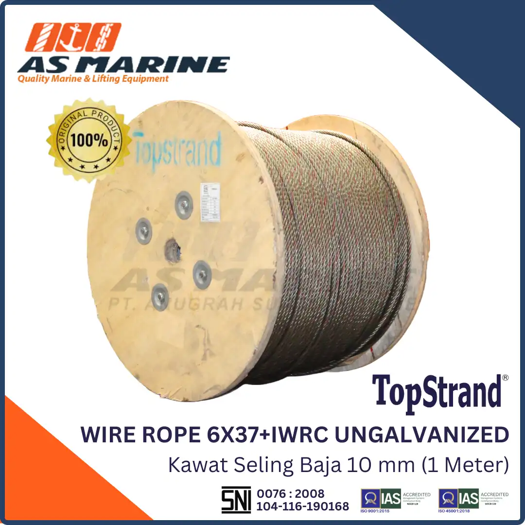 TopStrand - Wire Rope 6x37 IWRC Unglavanized 10 mm